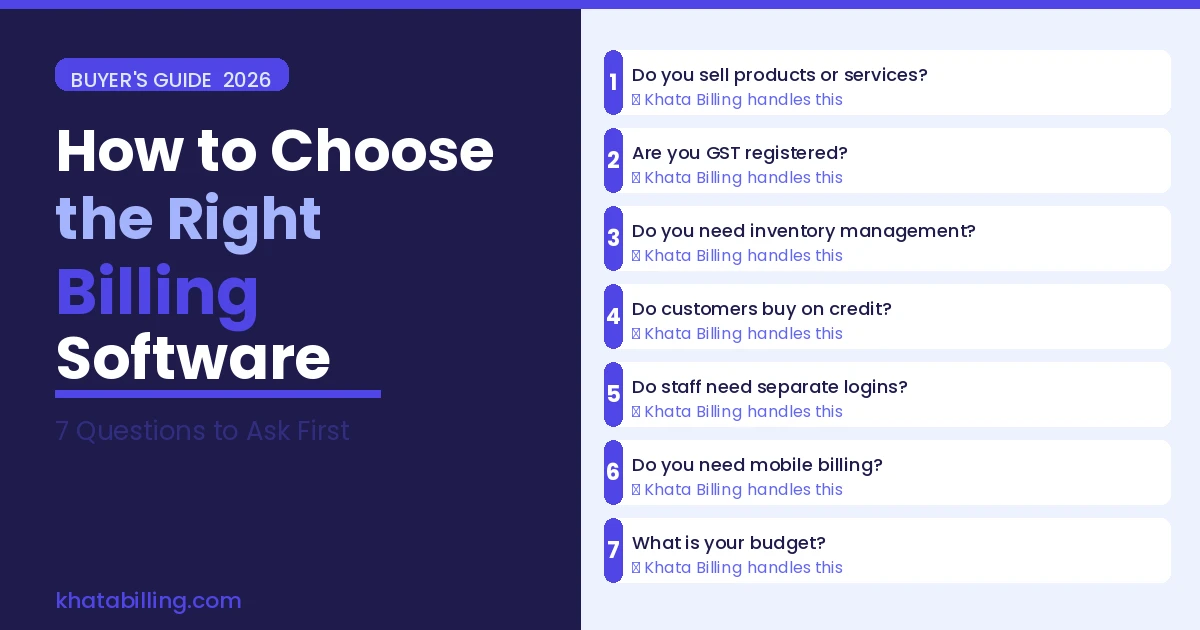 How to choose the right billing software for your shop in India 2026