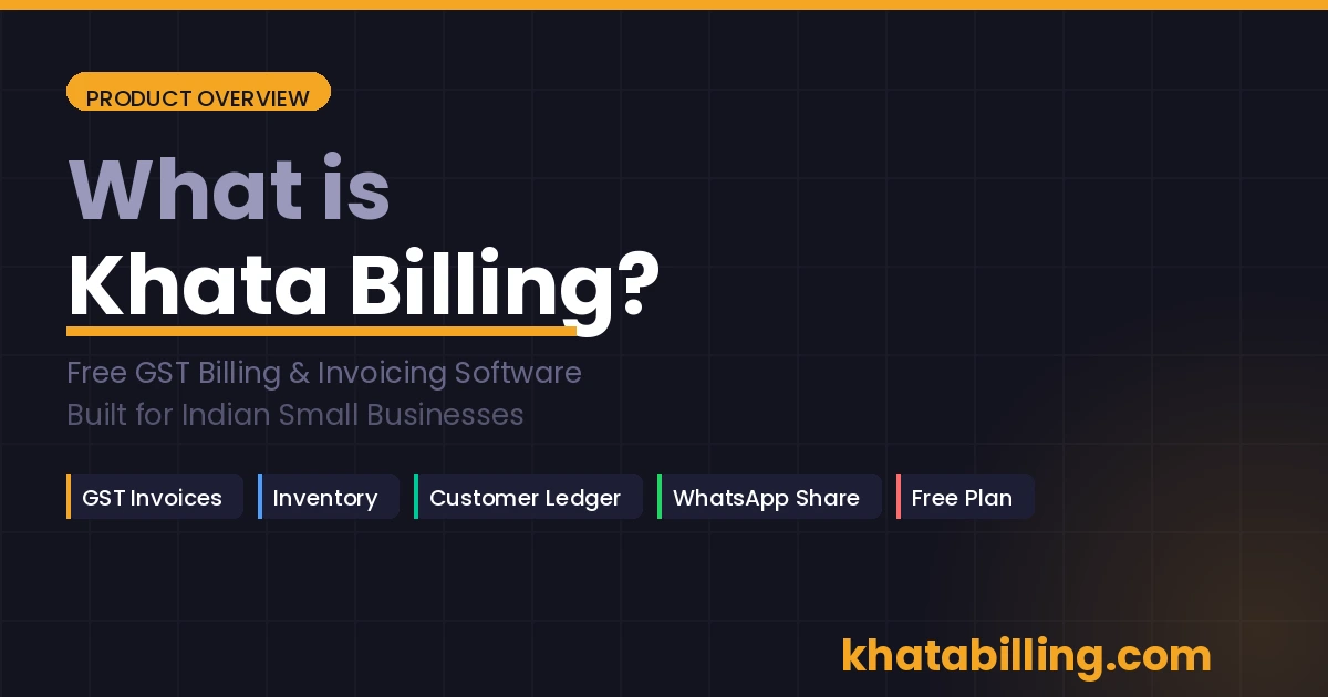 Khata Billing app interface for small business GST invoicing